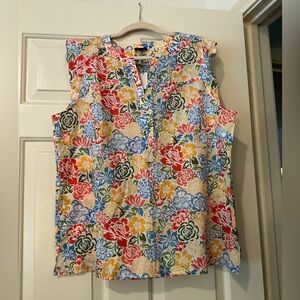 NWT Talbots Multicolor Floral Blouse